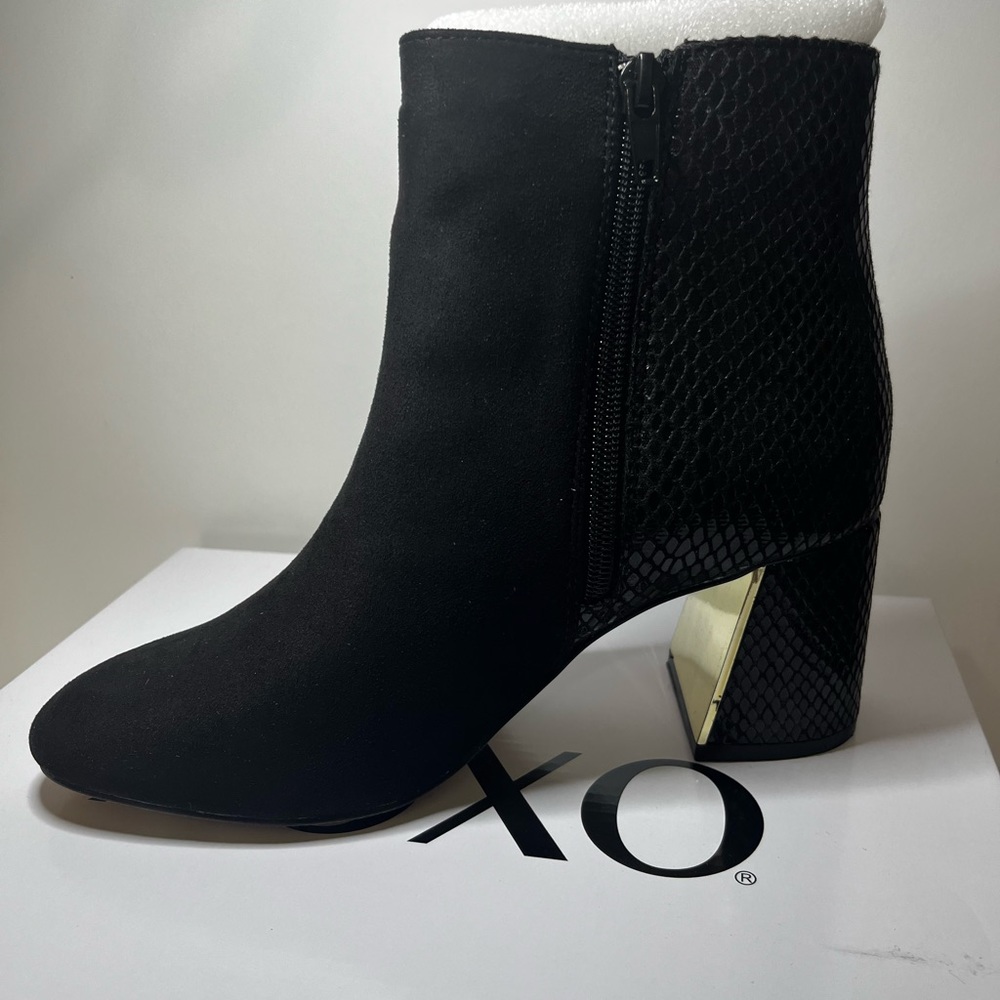 XOXO Black Micro Ankle Boots - Picture 4 of 6